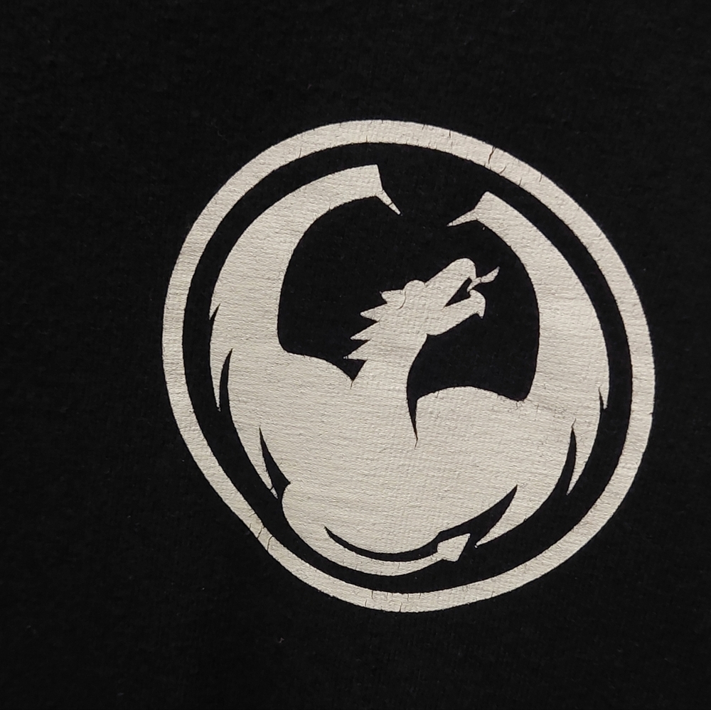 Reptile Dragon Logo Black T-Shirt Men's XL